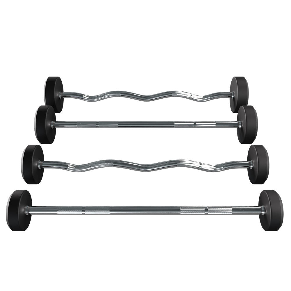 KKS3009G Rubber Coated Barbell Set (Straight or Curl Handle )