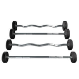 KKS3009G Rubber Coated Barbell Set (Straight or Curl Handle )