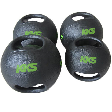 KKS1218 Black Colour Medicine Balls With Double Grips