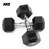 KKS1013 Hex Rubber Coated Dumbbell