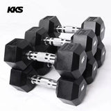 KKS1013 Hex Rubber Coated Dumbbell